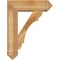 Ekena Millwork Olympic Arts and Crafts Rough Sawn Bracket w/ Offset Brace, Western Red Cedar, 8"W x 26"D x 34"H BKT0806X26X34OLY03RWR - alternate 3